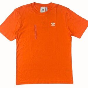 Adidas Originals Essential Orange Tee Trefoil Logo Short Sleeve Crew NEW XL
